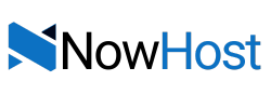 The logo for NowHost a web hosting company with a focus on security and optimization.